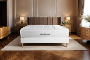 Ensemble Matelas Sommier 135x200 cm - Sommier Blanc (en kit) - Windsor