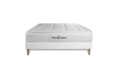 Ensemble Matelas Sommier 180x210 cm - Sommier Blanc (en kit) - Balmoral
