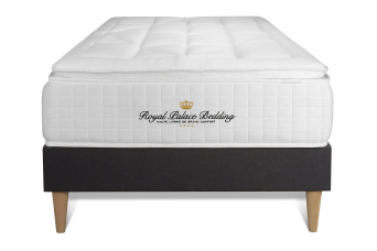 Ensemble Matelas Sommier 90x190 cm - Sommier Noir (en kit) - George V