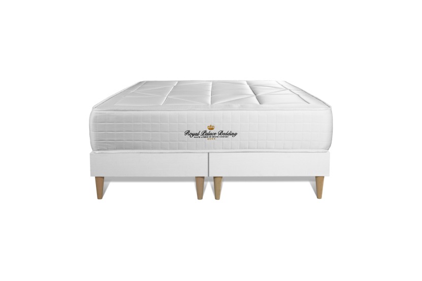 Ensemble Matelas Sommier 200x200 cm - Sommier Blanc (déjà monté) - Windsor