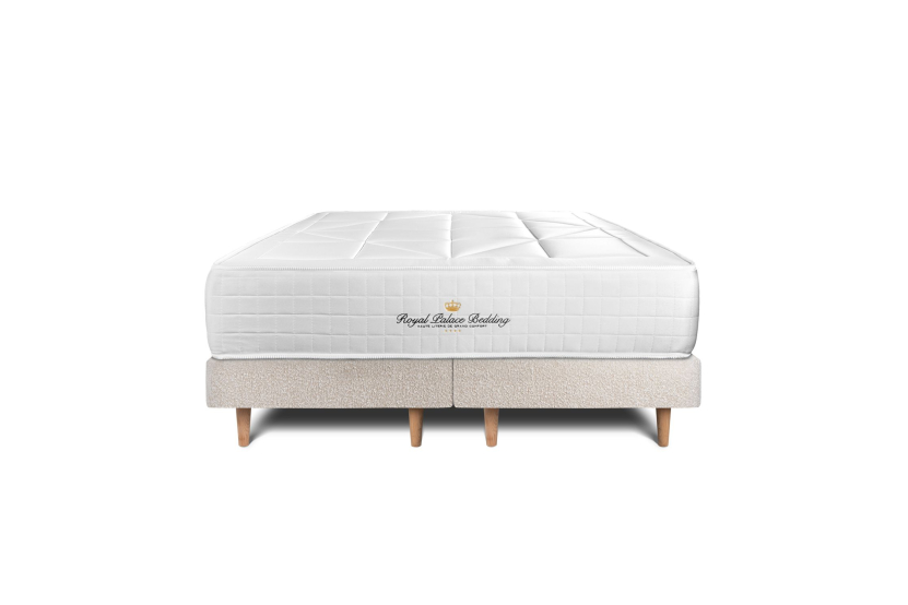 Ensemble Matelas Sommier 180x200 cm - 2 Sommiers Beige Clair (déjà monté) - Windsor