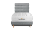 Lit 90x200 avec Sommier et Matelas - Sommier Gris + Tête de lit Capitonnée - Windsor