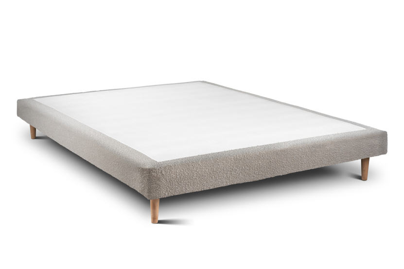 Ensemble Matelas Sommier 160x200 cm - Sommier Beige Clair (déjà monté) - Windsor