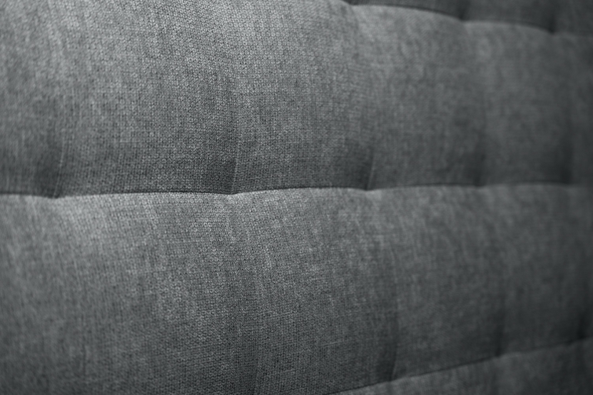 Lit 140x200 avec Sommier et Matelas - Sommier Gris + Tête de lit Capitonnée - Windsor