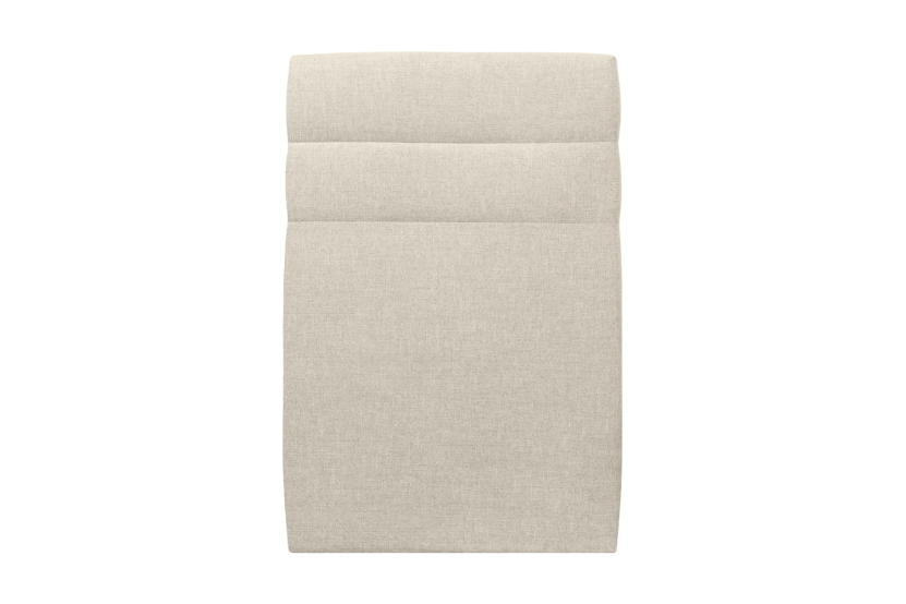 Tête de lit 90 cm Lignes - Tissu Toile Natté Beige Clair