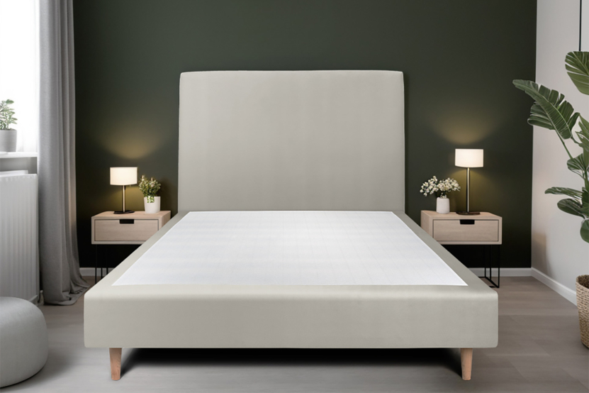 Tête de lit 160 cm Tapissée - Tissu Velours Taupe