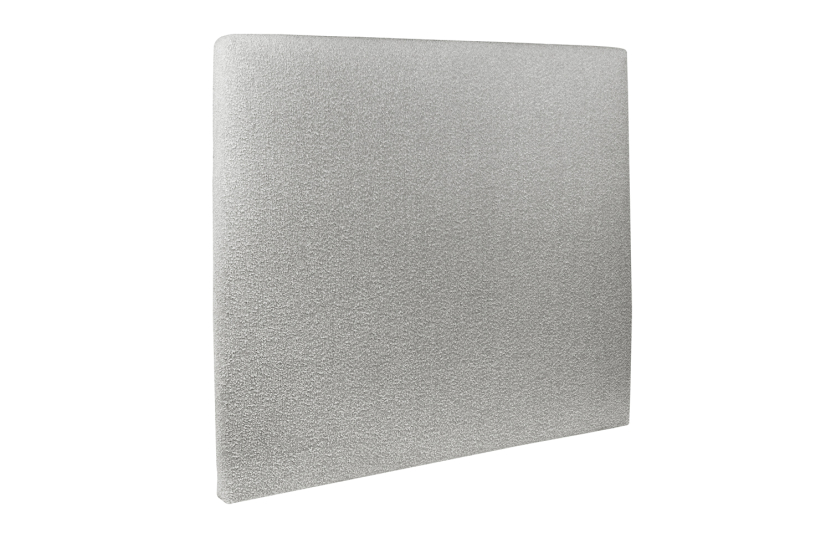 Tête de lit 140 cm Tapissée - Tissu Bouclette Gris
