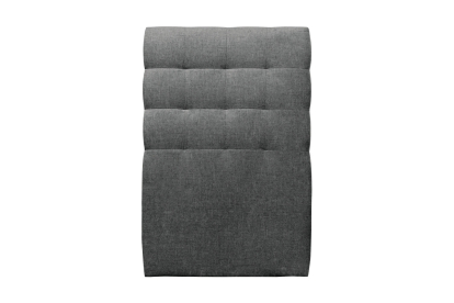 Lit 90x200 avec Sommier et Matelas - Sommier Gris + Tête de lit Capitonnée - Windsor