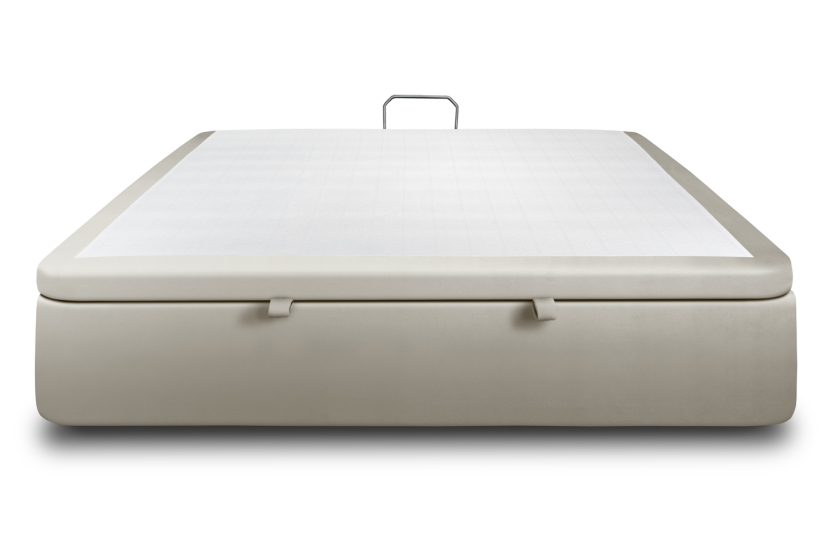 Sommier Coffre 140x200 cm - Velours - Taupe