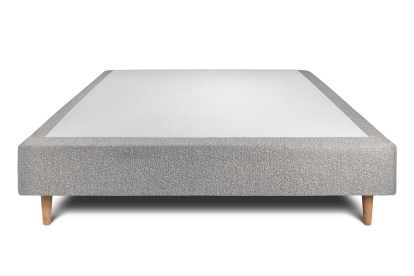 Sommier Tapissier 135x190 cm - H35 cm - Bouclette - Gris