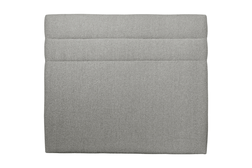 Tête de lit 135 cm Lignes - Tissu Bouclette Gris