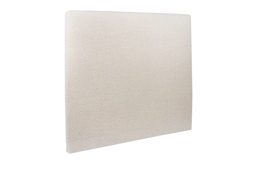 Tête de lit 150 cm Tapissée - Tissu Bouclette Beige Clair