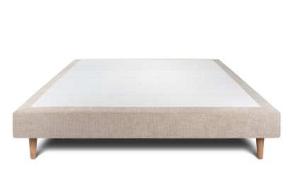 Sommier Tapissier 160x200 cm - H29 cm - Toile nattée - Beige brun