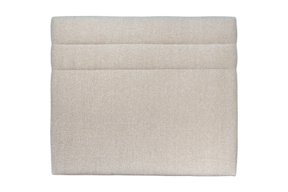 Tête de lit 135 cm Lignes - Tissu Bouclette Beige Clair