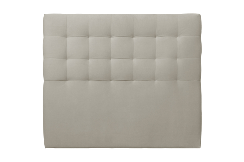 Tête de lit 135 cm Capitonnée - Tissu Velours Taupe