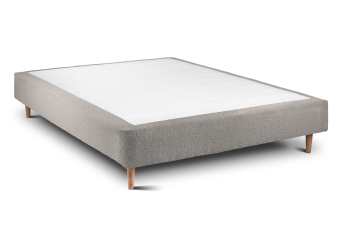Sommier Tapissier 160x200 cm (déjà monté) - Bouclette - Gris