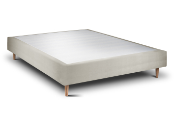 Sommier Tapissier 140x200 cm (déjà monté) - Velours - Taupe