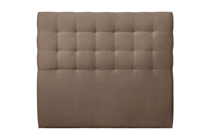 Tête de lit 200 cm Capitonnée - Tissu Velours Taupe