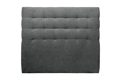 Tête de lit 160 cm Capitonnée - Tissu Toile Natté Gris Anthracite