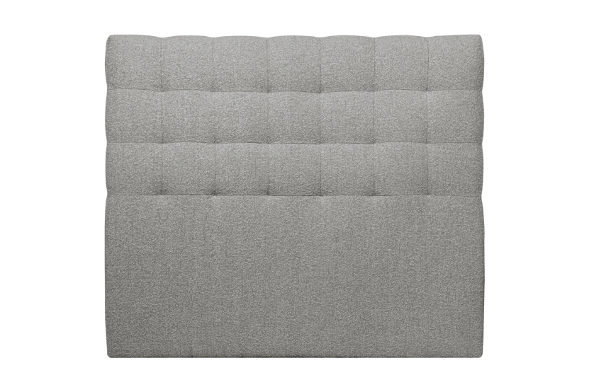Tête de lit 160 cm Capitonnée - Tissu Bouclette Gris