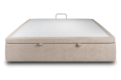 Sommier Coffre 140x190 cm - Toile nattée  - Beige brun