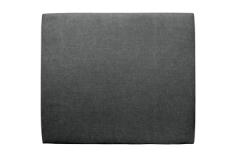 Tête de lit 135 cm Tapissée - Tissu Toile Natté Gris Anthracite