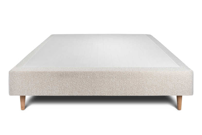 Sommier Tapissier 160x200 cm (déjà monté) - Bouclette - Beige Clair