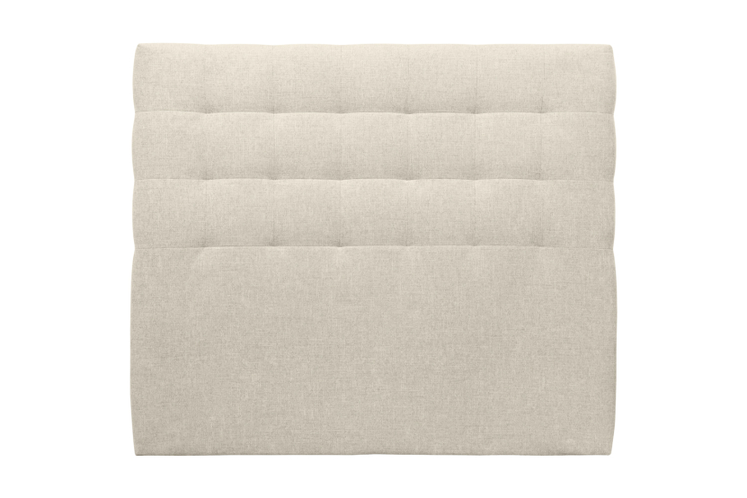 Tête de lit 160 cm Capitonnée - Tissu Toile Natté Beige Clair