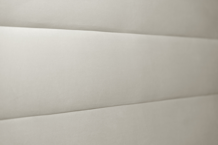 Tête de lit 90 cm Lignes - Tissu Velours Taupe