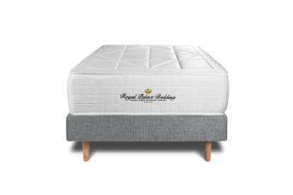Ensemble Matelas Sommier 90x190 cm - Sommier Gris (déjà monté) - Windsor