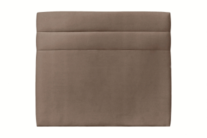 Tête de lit 140 cm Lignes - Tissu Velours Taupe