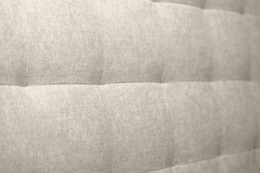 Tête de lit 180 cm Capitonnée - Tissu Toile Natté Beige Clair