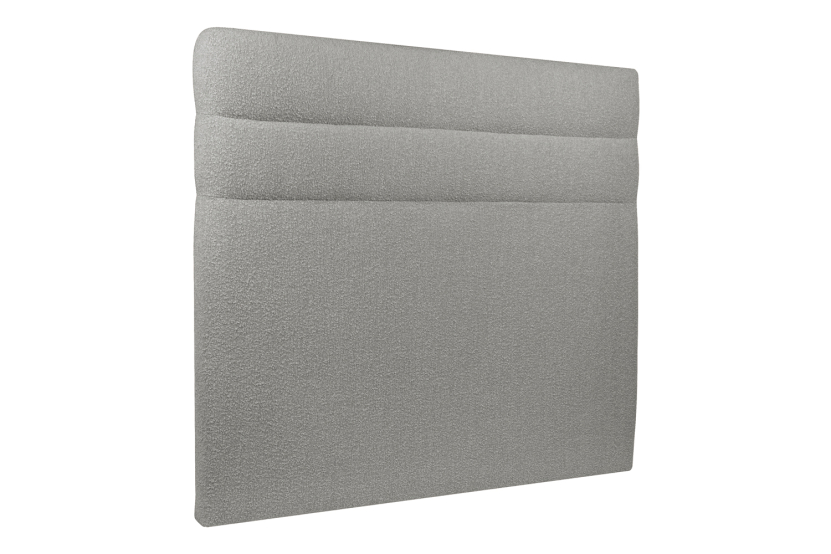 Tête de lit 140 cm Lignes - Tissu Bouclette Gris