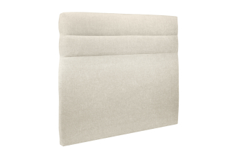 Tête de lit 200 cm Lignes - Tissu Toile Natté Beige Clair