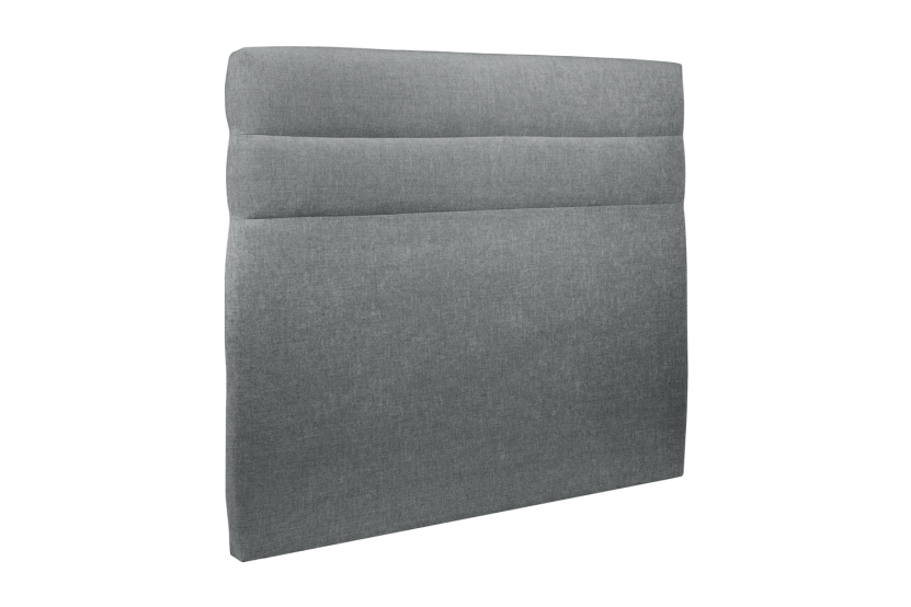 Tête de lit 180 cm Lignes - Tissu Toile Natté Gris Anthracite