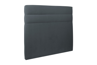 Tête de lit 135 cm Lignes - Tissu Velours Gris Anthracite