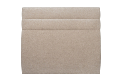 Tête de lit 160 cm Lignes - Tissu Toile Natté Beige Brun