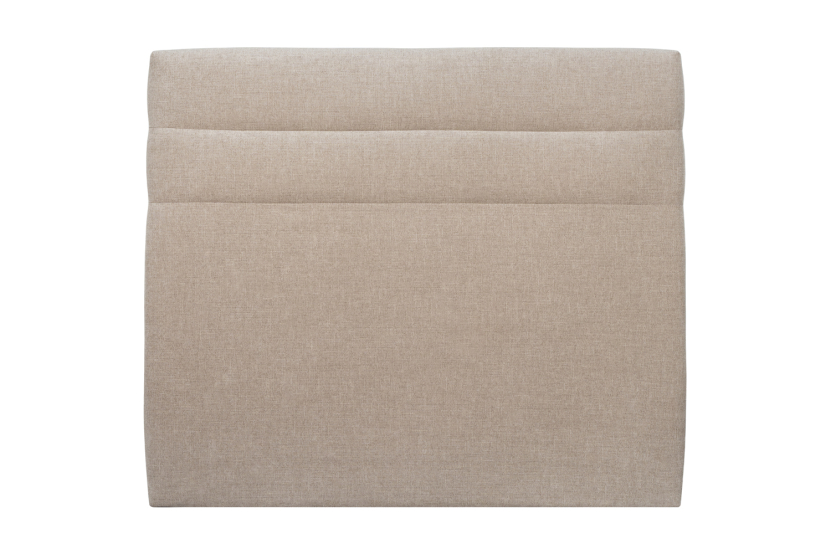 Tête de lit 180 cm Lignes - Tissu Toile Natté Beige Brun