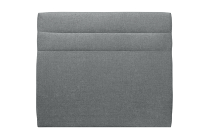 Tête de lit 140 cm Lignes - Tissu Toile Natté Gris Anthracite