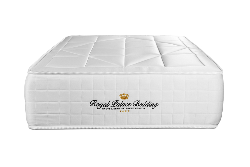 Ensemble Matelas Sommier 90x200 cm - Sommier Beige Clair (déjà monté) - Windsor