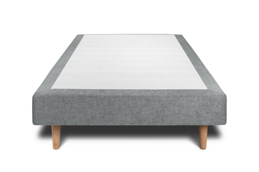 Ensemble Matelas Sommier 90x200 cm - Sommier Gris (déjà monté) - Windsor