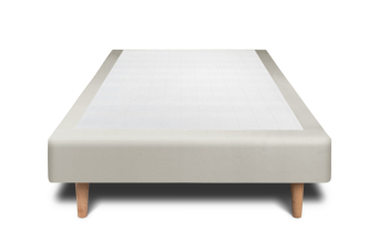 Sommier Tapissier 90x190 cm (déjà monté) - Velours - Taupe
