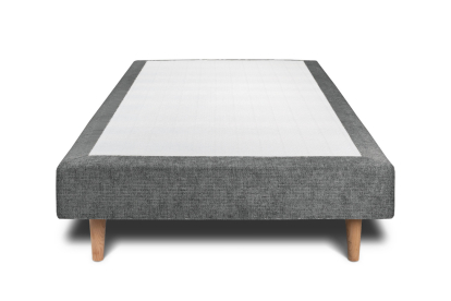 Ensemble Matelas Sommier 90x190 cm - Sommier Gris (déjà monté) - Windsor