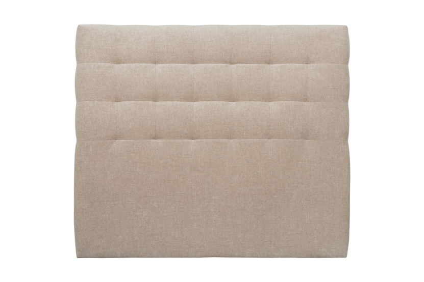 Tête de lit 160 cm Capitonnée - Tissu Toile Natté Beige Brun