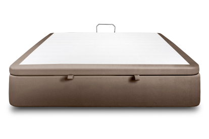 Sommier Coffre 180x200 cm - Velours - Taupe