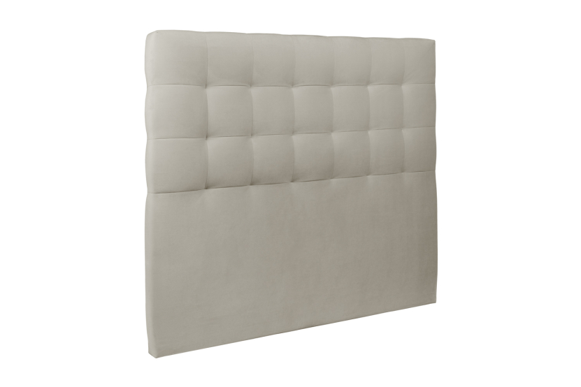 Tête de lit 200 cm Capitonnée - Tissu Velours Taupe