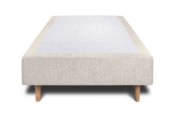 Sommier Tapissier 90x200 cm - Toile nattée  - Beige clair
