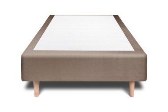 Sommier Tapissier 80x200 cm - H35 cm - Velours - Taupe
