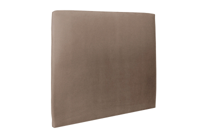 Lit coffre 160x200 cm avec Tête de lit tapissée - Tissu Velours Taupe