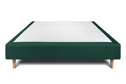 Sommier Tapissier 140x200 cm - H35 cm - Velours - Vert